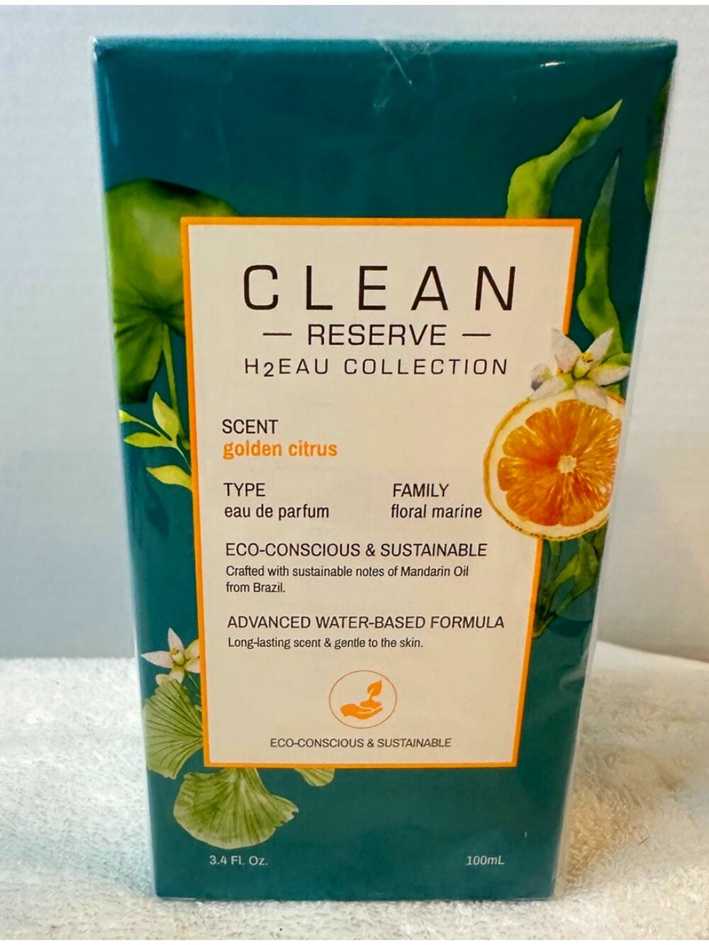 Clean Reserve H2EAU Golden Citrus Eau de Parfum – 3.4 fl oz – New & Sealed